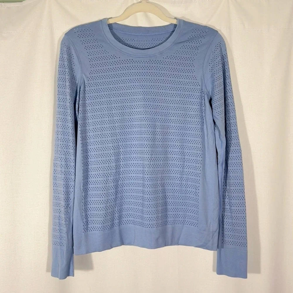 Lululemon Breeze By Long Sleeve in Light Blue